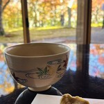 茶室 真和亭 - 抹茶と栗きんとんアップ