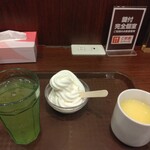 快活CLUB - 料理写真:ウェルカムドリンク＆ソフトクリーム＆コーンスープとして(2025.6.6)