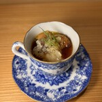 304859711 - ・フォアグラと白桃の冷製茶碗蒸し