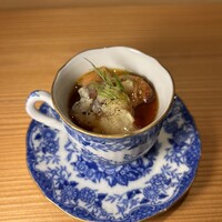 雪花菜 - ・フォアグラと白桃の冷製茶碗蒸し