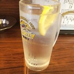 炭火焼鳥 くろちゃん - 雨で本日のランニングは早々に諦めて酎ハイ(^_^)