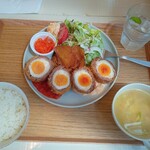そのさき食堂 - スコッチエッグ定食