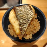 麺家 たけ田 - 山椒香る炊き込みご飯真鯛のせ
