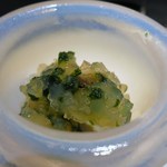 エクアトゥール - ズワイガニと黒鮑　帆立のジュレとアオサ海苔