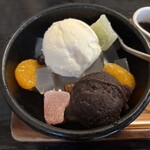 竹むら - クリームあんみつ(アップ)