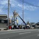 江ちゃんラーメン - 今日は工事してて…並び方が逆でした(･_･;