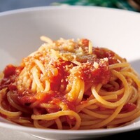 シンプルなフルーツトマトソースのスパゲッティ