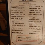 世田谷テーブル - 2025年6月の日本酒メニュー
