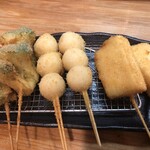 ざっくばらん - うずらの卵(200円）山いも(150円）