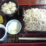 Shikibusoba - もり蕎麦５２０円＋かやくご飯２１０円