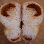 fig - ミートソースのベーグル……断面