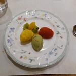 ノルマンディー - シャーベット(マンゴーやキゥイ等)