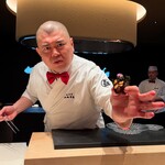 照寿司 - 赤雲丹 鮪 キャビア 海苔巻き