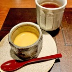 鳥さと 別邸 - 20250615こだわり濃厚プリン・ほうじ茶