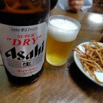 かぎもとや - 瓶ビール@650　揚げそばが付きます