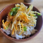蕎麦切り よしむら - ミニかきあげ丼(税込400円)