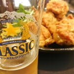 札幌スープカレー専門店エスパーイトウ - サッポロクラシックに名物ザンギ