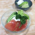 燕楽 - 上定食につくサラダ