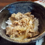 蕎麦屋やまぐち - やまぐち　ランチ　ミニ焼肉丼　2014年8月