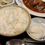 熊ヶ井旅館食堂 - ご飯と漬物