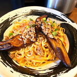 生パスタ専門店 こば屋 - トマトペペロンナスひき肉（フィットチーネ変更）