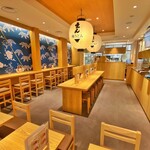 だし茶漬け+肉うどん えん - 内観(一番奥の席から入口方向)