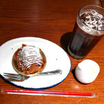 グリルキャピタル東洋亭 - 「デザートBセット」に+110円で「モンブラン」、46円でアイスコーヒーを注文