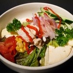 Kyouto Yama Nashi Yakitori Kanazawa - 京おぼろ豆腐のサラダ