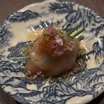 やき鳥 西むら - 昆布〆の白レバー巻き