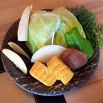 焼肉 しゃぶしゃぶ 石田屋。 - 野菜焼き。