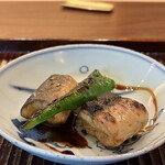 鎌倉 北じま - うなぎ筒焼き、万願寺唐辛子