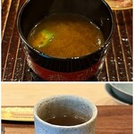 鎌倉 北じま - 赤出汁、オクラと朧昆布
      ほうじ茶