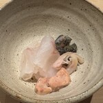 すしやのたい悟 - オコゼ（身、皮、胃袋、肝）