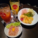 居酒屋風本格個室中華レストラン 暁 千種駅本店 - エビマヨ、生ハムユッケ