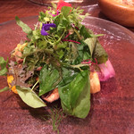 カセント - 2014年9月再訪。有機野菜の盛り合わせ。