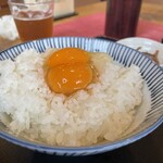 熊福 - 料理写真:１つの玉子に黄身が２つ！