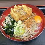 天かめ 江戸川橋店 - 冷やしゲソかき揚げそば