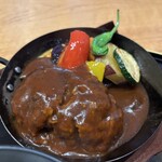 会席料理 かど36 - 野菜たっぷり❗️煮込みハンバーグはふんわり柔らか、美味❤️