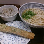 宮武うどん - シラス丼とちくわ天うどん