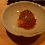 すし宮川  - 毛がに+茄子ピューレ+ジュレ