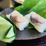 柿の葉寿司 やっこ - 葛そーめんセット1800円の柿の葉寿司