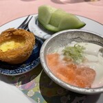 中国料理 旬輝 - 濃厚杏仁豆腐とデザート。