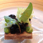 レストラン サンパウ - 豚の顔、ブラックベリー、ピスタチオ、野菜