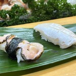 亀庄寿司 - サザエ・真鯛腹身