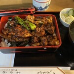 おが和 - 焼き鳥重　1300円+肉増し200円= 1500円