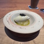 しろ - 岩牡蠣のアイスクリーム　檸檬　キャビア　