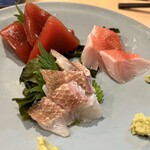 ふく田 - まぐろ、真鯛