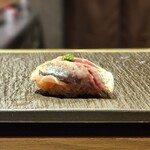 秋葉原 鮨 上村 - アジ