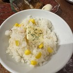 鎗屋町 つぶらや - コーンバター醤油炊き込みゴハンで〆