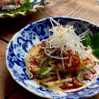 夏のメニュー『コショウダイの胡麻坦々』